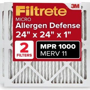 Filtrete‎ 24x24x1 AC Furnace Air Filter, MERV 11, MPR 1000 Allergen Defense